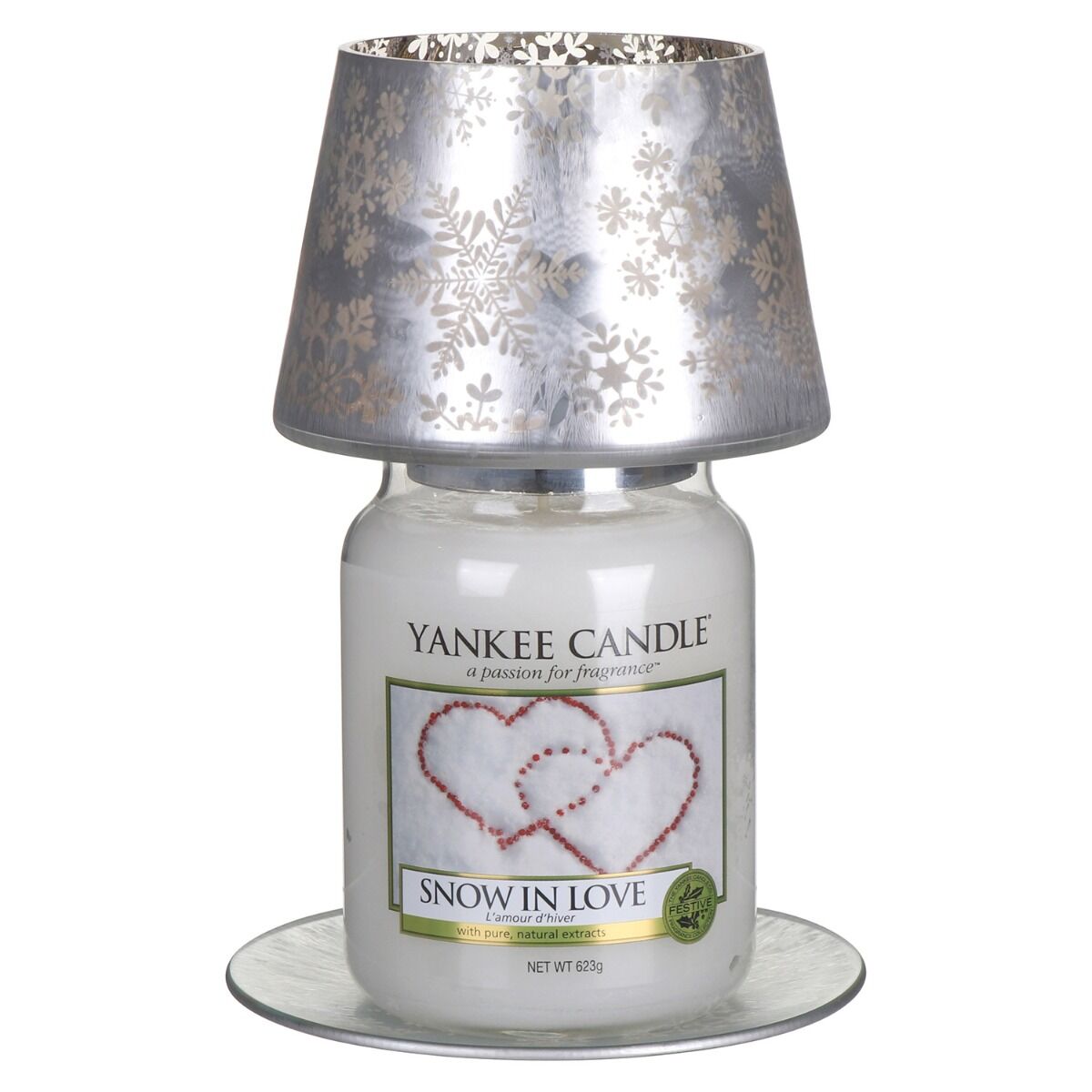 Yankee Candle Paralume con piatto grande linea Snowflake Frost - Paggi  Casalinghi