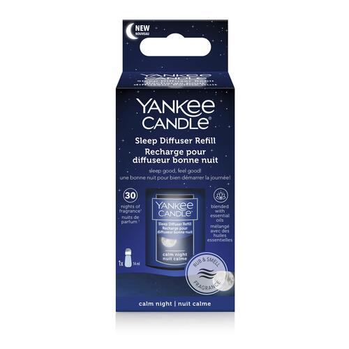 Yankee Candle kit di base Sleep Diffuser | Argento | Ricarica fragranza  Peaceful Dreams per diffusore elettrico | Durata della fragranza fino a 30