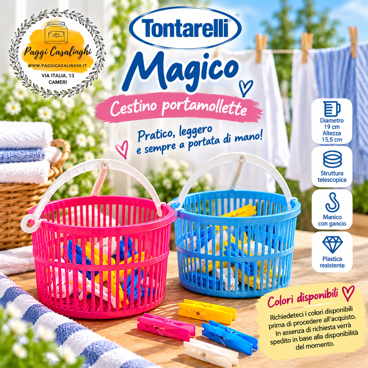 Cestini portamollette Magico all’aperto